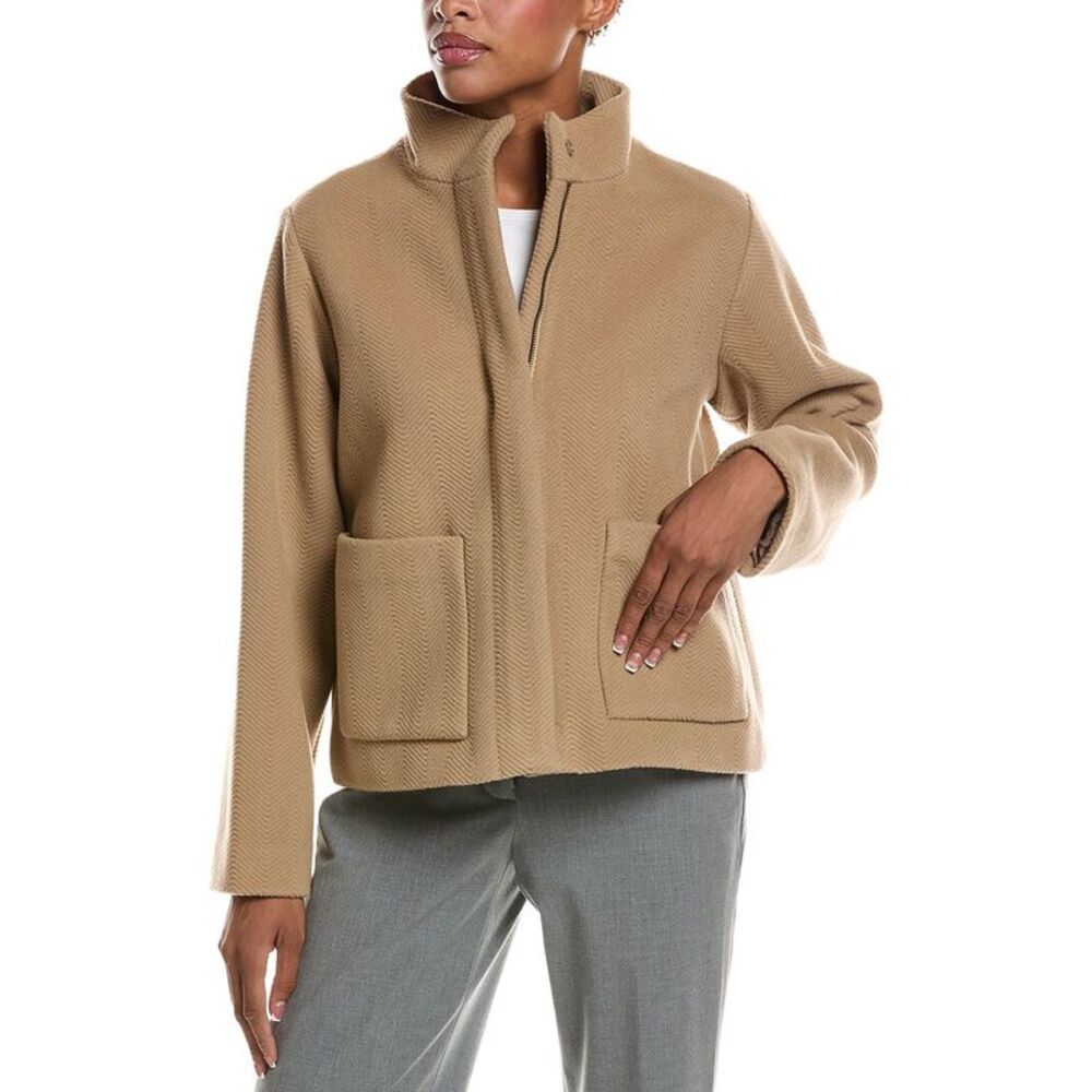 Eileen Fisher Womens  Wool Short Coat